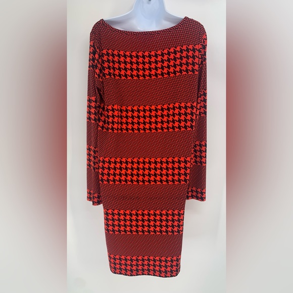 Michael Kors Dress Career Red and Black print new nwt Large L - Picture 2 of 2